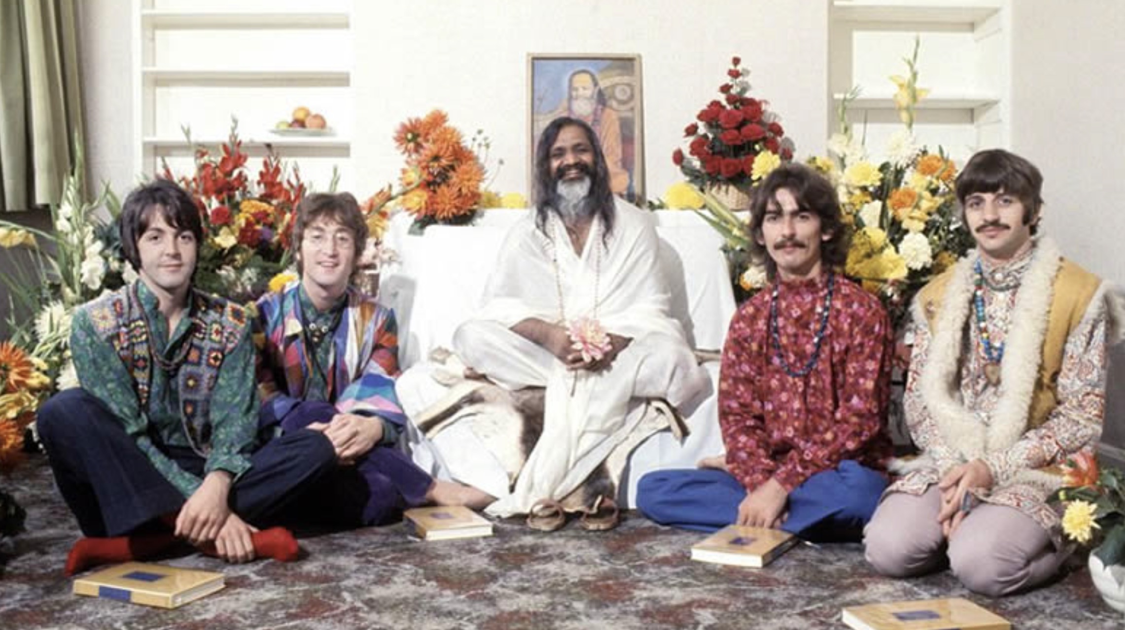 The Beatles with the Maharishi in India 